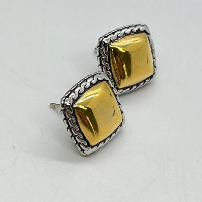 LOT 133: Sterling Silver Pierced Earrings - 15.8 gtw