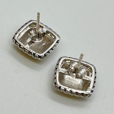 LOT 133: Sterling Silver Pierced Earrings - 15.8 gtw
