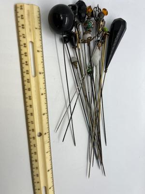 LOT 135: Vintage / Antique Stick Pins / Hat Pins