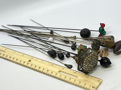 LOT 136: Vintage / Antique Hat Pins / Stick Pins