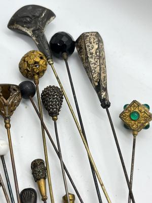 LOT 136: Vintage / Antique Hat Pins / Stick Pins