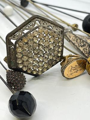 LOT 136: Vintage / Antique Hat Pins / Stick Pins
