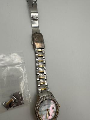 Citizen Eco-Drive Women’s Two-Tone Watch with Crystal Bezel
