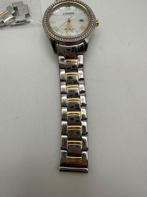 Citizen Eco-Drive Women’s Two-Tone Watch with Crystal Bezel