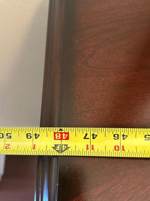 Carved Cherry Finish Console Table with Mirror