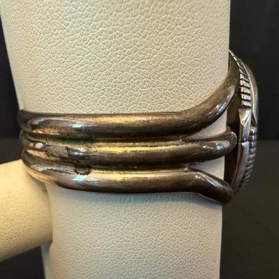 Sterling Silver Bracelets with Turquoise & Amber (K-HS)