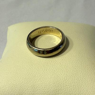 14K White Gold Bands with Lapis & Turquoise Stones (K-HS)