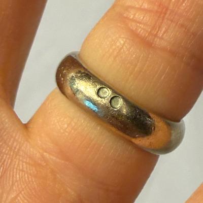 14K White Gold Bands with Lapis & Turquoise Stones (K-HS)
