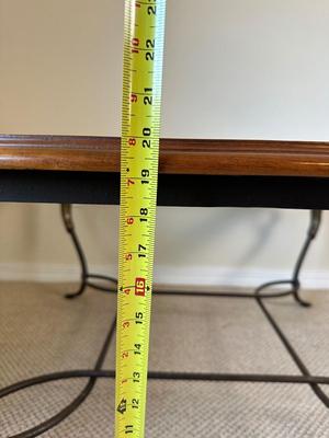 Beveled Glass-Top Coffee Table & Matching End Table with Metal Swan Base