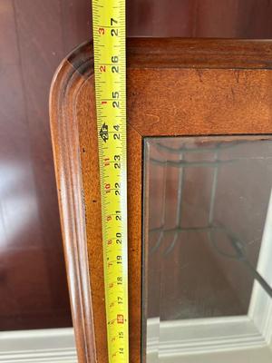 Beveled Glass-Top Coffee Table & Matching End Table with Metal Swan Base