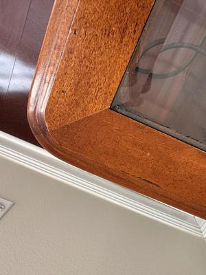 Beveled Glass-Top Coffee Table & Matching End Table with Metal Swan Base