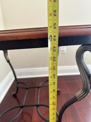 Beveled Glass-Top Coffee Table & Matching End Table with Metal Swan Base