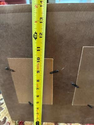 Farmhouse-Style Wall Shelf with Frames & Hooks