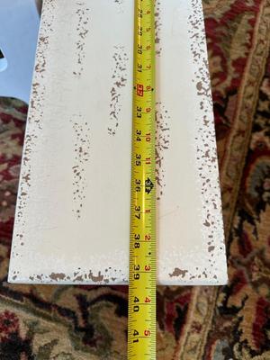 Farmhouse-Style Wall Shelf with Frames & Hooks