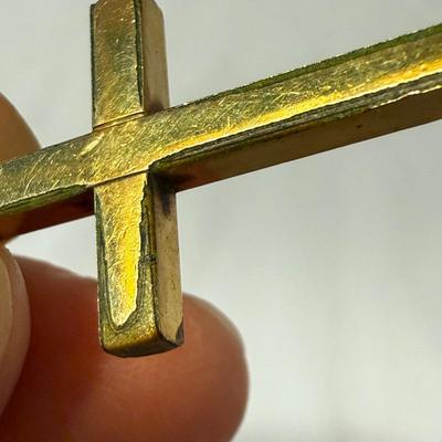 14K Gold Necklace Chain with Cross Pendants (K-HS)