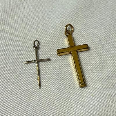 14K Gold Necklace Chain with Cross Pendants (K-HS)