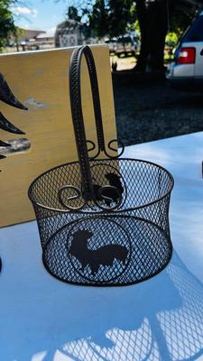 COULD BE YOUR NEW EGG BASKET AND A RUSTIC ROOSTER