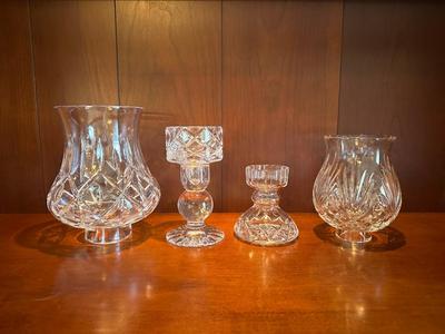 Crystal & Glass Hurricane Candle Holders