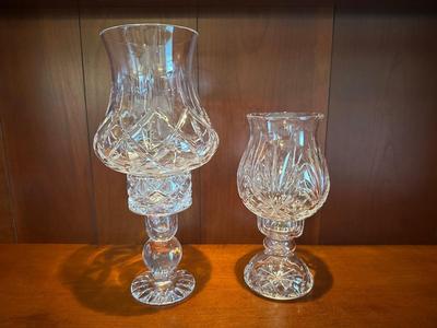 Crystal & Glass Hurricane Candle Holders