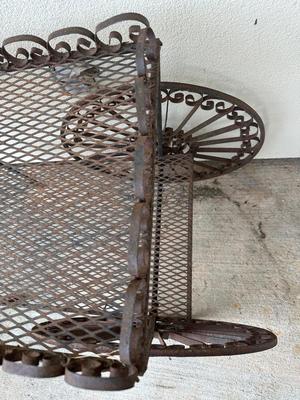 Wrought Iron Rolling Tea/Bar Cart