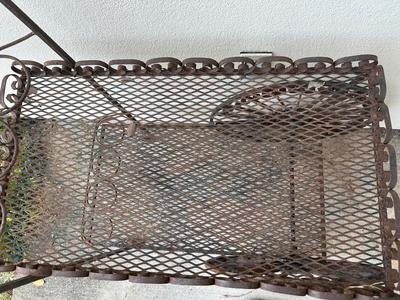 Wrought Iron Rolling Tea/Bar Cart