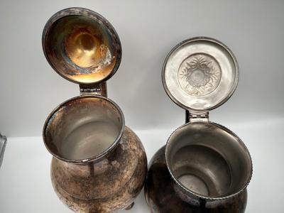 Pair of Vintage Silverplate Coffee/Teapots