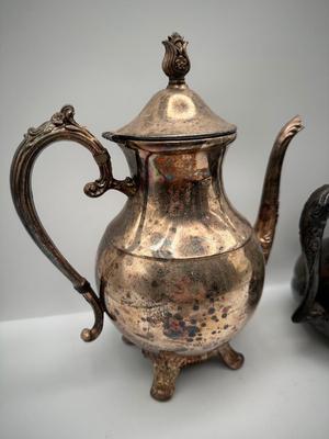 Pair of Vintage Silverplate Coffee/Teapots