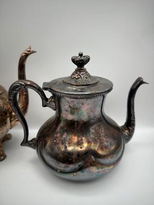 Pair of Vintage Silverplate Coffee/Teapots