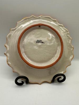 Hand-Painted Mexican Talavera Pottery Plate – Arte Juarez, Sunflower Design