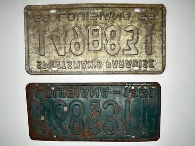 Pair of Vintage Louisiana License Plates — 1951 Pelican & 1968 “Sportsman’s Paradise”