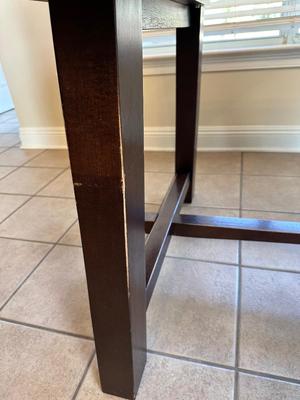 Farmhouse-Style Dining Table with 4 Ladder-Back Chairs (See Details)