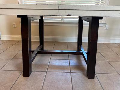 Farmhouse-Style Dining Table with 4 Ladder-Back Chairs (See Details)