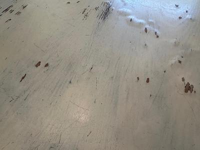 Farmhouse-Style Dining Table with 4 Ladder-Back Chairs (See Details)