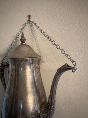 Repurposed Silver-plate Teapot Wind Chime