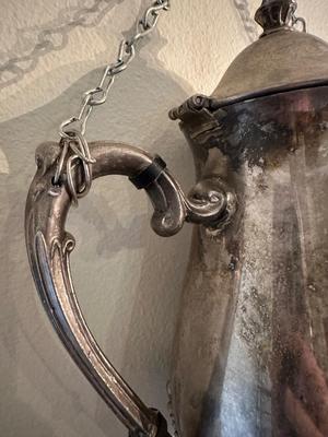 Repurposed Silver-plate Teapot Wind Chime