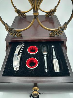 Vintage Bombay Co. Wine Rack With Drawer