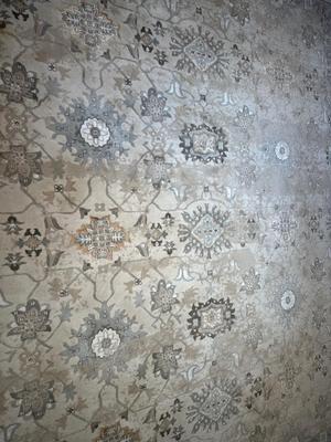 Large Neutral Floral Area Rug 8 x 10