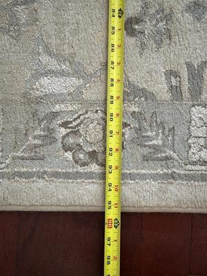 Large Neutral Floral Area Rug 8 x 10