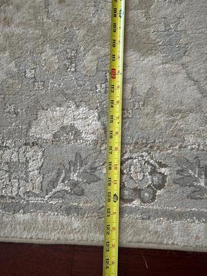 Large Neutral Floral Area Rug 8 x 10