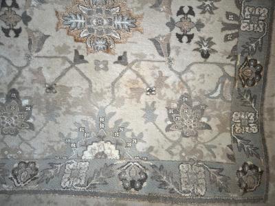 Large Neutral Floral Area Rug 8 x 10