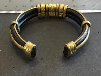 Nice Brass And Leather Cuff