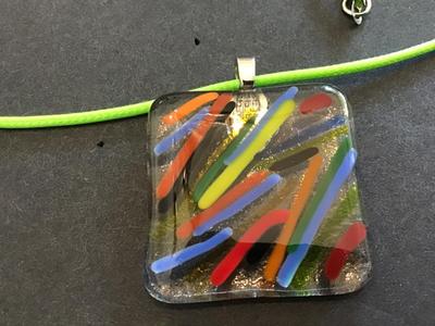 Art Glass Pendant Necklace