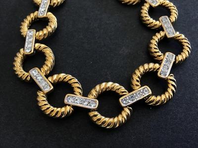 Pretty Fashion Rhinestone Antique Gold Bracelet