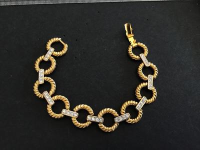 Pretty Fashion Rhinestone Antique Gold Bracelet
