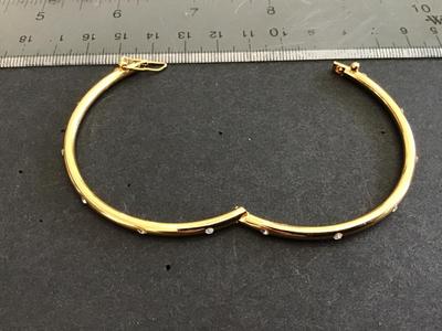 Petite Rhinestone Locking Bangle