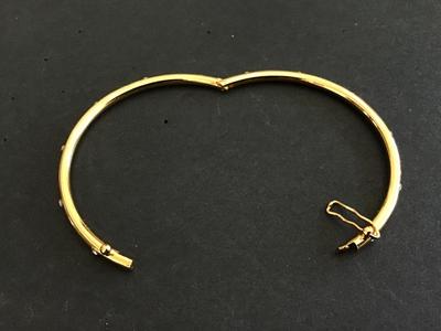 Petite Rhinestone Locking Bangle