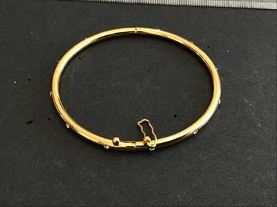 Petite Rhinestone Locking Bangle