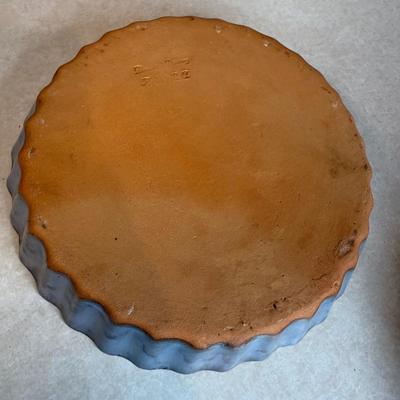 Local Brown’s Pottery Handled Mixing Bowl & Pie Plate (K-HS)