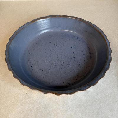 Local Brown’s Pottery Handled Mixing Bowl & Pie Plate (K-HS)