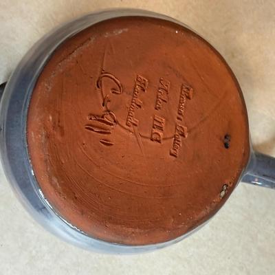 Local Brown’s Pottery Handled Mixing Bowl & Pie Plate (K-HS)